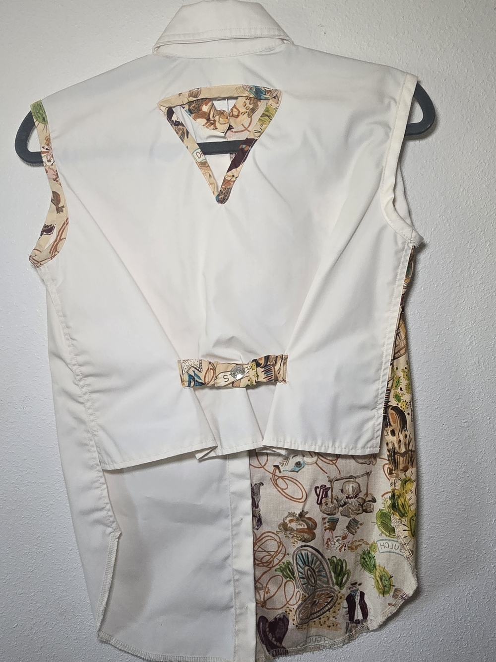 Vintage Two-Tone Western Print Shirtdress  Sz SM - Picture 2 of 4